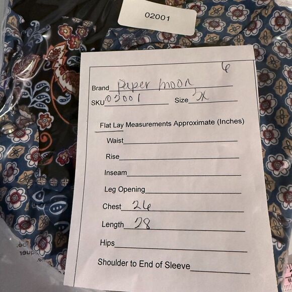 Paper Moon Womens Blouse‎ Plus Size 3X Multicolor Geometric Floral Business Wear - Picture 8 of 8